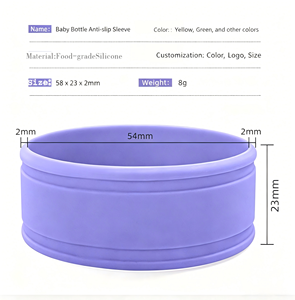 Manchons de biberon en silicone de qualité alimentaire pour articles maternels et infantiles, housses isothermes pour biberons - Product Image 5