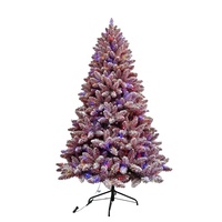 Premium PVC Rosa Beflockter Weihnachtsbaum Realistischer Schneebaum für Luxuriöse Heimdekoration