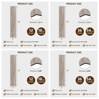Revêtement de sol en vinyle PVC écologique à texture bois, imperméable, ignifuge, anti-rayures, auto-adhésif, facile à nettoyer, pour usage scolaire en intérieur
