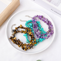 Vente flash Pierre précieuse naturelle en cristal roulé Améthyste Pierre de quartz clair Gravier Collier pour cadeau