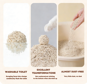 ทรายแมวเต้าหู้ธรรมชาติพรีเมียม กลิ่นออริจินัล จับตัวเป็นก้อนได้ดีเยี่ยม ดีไซน์ที่สามารถทิ้งลงชักโครกได้ เหมาะสำหรับใช้ในครัวเรือนที่มีแมวหลายตัว - Product Image 3