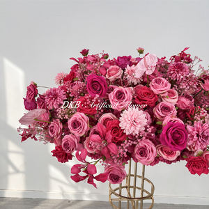 Usine de fleurs artificielles DKB, vente en gros de boules de fleurs artificielles en soie pour centre de table de mariage, décoration de table de mariage - Product Image 4