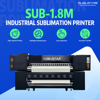 SUBLISTAR - Máquina de Impresión Digital por Sublimación Textil de 1800 mm con 2 Cabezales, Impresora de Inyección de Tinta de Formato Ancho para Impresión en Tela