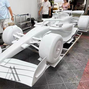 Statue de <span class=keywords><strong>voiture</strong></span> de course de Formule 1 en fibre de verre rouge, taille mini, pour décoration de stand d'exposition de concessionnaires automobiles - Product Image 5