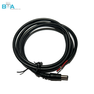 Cabo de Alimentação DC 5.5x2.5mm com Plugue Macho para Extremidade Desencapada UL2464 18AWG 1200mm Preto PVC Cobre Estanhado 300V Comprimento Personalizado - Product Image 1