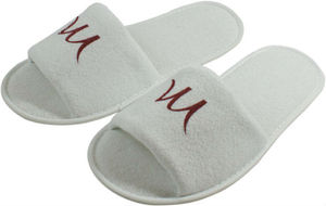Pantuflas Desechables de Terciopelo Coral con Punta Abierta, Talla Única de 28 cm, Suela Gruesa de <span class=keywords><strong>5</strong></span> mm, Perfectas para Spa y Viajes en Avión, 5000 Pares en Existencia - Product Image 3