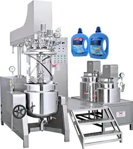 Máquina mezcladora emulsionante al vacío de 500l para lavandería, mezclador homogeneizador de producción de pasta de dientes líquida