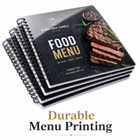 Pencetakan Brosur dan Buku Menu Layanan dengan Jilid Kawat Premium, Cetak Offset, dan Hot Stamping