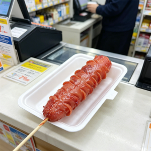 Modelo de Salchicha Asada Artificial de PVC Ecológico Hecho a Mano de 15 cm con Diseño Auténtico de Hot Dog en Espiral y Corte Vívido - Product Image 4