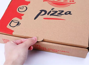 Boîtes à pizza en carton recyclé imprimé, écologiques, en matériaux recyclés, impression UV quadricolore, couleur mate personnalisée - Product Image 5
