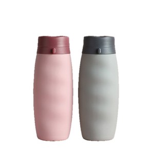 Botella de agua deportiva portátil, tapa de silicona de 600 ml con rosca, uso en viajes - Product Image 4