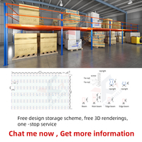 GXM Double Mezzanine industrielle Plate-forme de stockage en acier Étagère de sol Mezzanine éclairée pour le bureau Utilisation d'entrepôt Étagères empilables