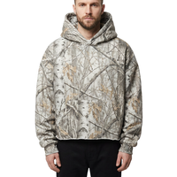 Sudadera con Capucha XUFEI, Diseño de Camuflaje RealTree, Personalizable con Logotipo, Fabricante de Alta Calidad, 100% Algodón, Corte Holgado y Cuadrado para Hombre