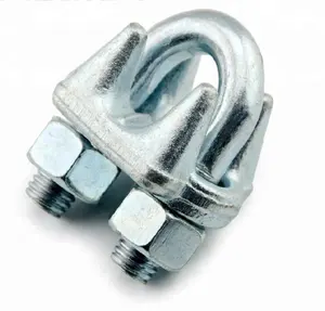 DIN 741 kawat baja tahan karat, klem tali baja tahan karat, penjepit tali kawat klip untuk koneksi ujung kabel