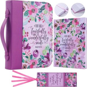 Bolsa organizadora de libros personalizada de muestra gratis para niñas, bolsa de transporte para estudio bíblico, bolsa de mano con correa, estuche bíblico de cuero con marcapáginas - Product Image 1