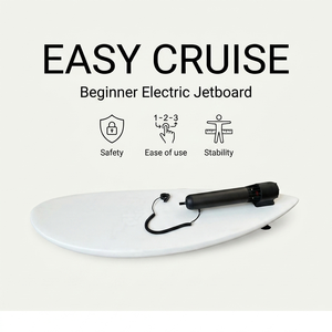 Tavola da Surf Jetboard Bianca Stabile con Sconto Quantità, SUP Paddle Board, Motore Staccabile Dark Torpedo Thruster e Leash di Sicurezza a Spirale - Product Image 1