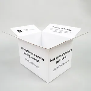 China Fornecedor barato caixa de papelão ondulado 3 camadas caixa de papelão resistente caixa de papelão branca
