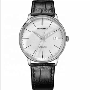 Montres mécaniques automatiques pour hommes, style moderne, luxe, meilleures ventes, logo personnalisé, verre saphir, bracelet en cuir véritable - Product Image 3