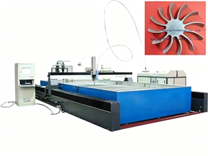 Cortadora Industrial CNC de Chorro de Agua de 5 Ejes con Bomba, Bisel de 45 Grados, Uso en Astilleros, Recorrido de Mesa de 3000x6000x150mm, 37kW, Precisión de 0.01mm - Product Image 2