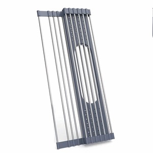 Roll up Dish Drying Rack Dish Drainer with Utensil Holder Over The Sink Stainless Steel Storage Holders & Racks Metal 30-45 Days
