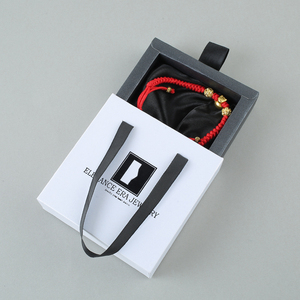 High-Quality portable Handle Drawer Paper <b>Box</b> with Foam Satin Insert Customizable - Product Image 1