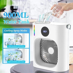 Mini <span class=keywords><strong>climatiseur</strong></span> portable OEM 3 vitesses, 7 couleurs, humidification, réfrigération pour garage domestique, voiture, refroidisseur d'air USB, climatisation - Product Image 3