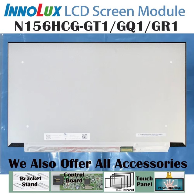 15.6" N156HCG-GT1/GQ1/GR1 LCD Screen 1500:1 1920x1080 HDR Industrial Laptop EDP 30Pins 60Hz Business Use