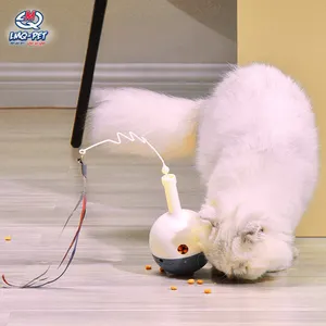 Commercio all'ingrosso interattivo pet gatto alimentazione giocattolo divertente food dispenser pet tumbler gatto giocattoli palla gatto giocattolo elettrico a batteria
