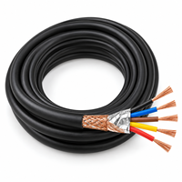 Kabel Kontrol Terlindung RVVP 4x0.75 4x1 4x1.5 300/500V Multi Core Fleksibel Tembaga Berlapis Kawat untuk Instrumen