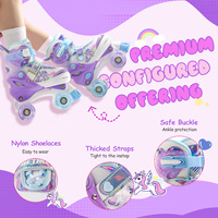 Patins à roulettes de couleur au design nouveau pour enfants, en cadeau, taille réglable, patins à roulettes en ligne lumineux