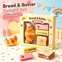 Coffret Surprise Crunchy Squishy : Bloc de fromage, Brique à trous, Bâton de beurre, Barre longue, Surface mate, Grain pressé, Anti-stress