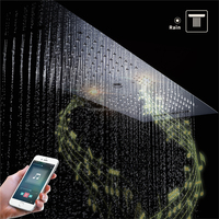 Pommeaux de douche LED musicaux SUS304 36*12 pouces, système de douche de plafond avec haut-parleur intégré pour salle de bain
