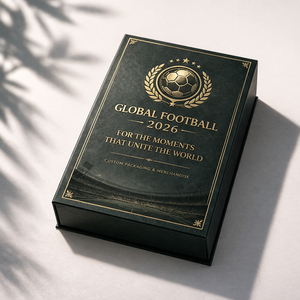 <span class=keywords><strong>Caja</strong></span> Rígida Estilo Libro Personalizada para la Copa <span class=keywords><strong>Mundial</strong></span> 2026, Soluciones Integrales de Empaque y Mercancía - Product Image 1