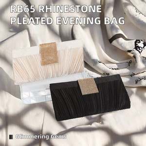 Bolso de mano de lujo de doble cara con diamantes de imitación para banquetes, bodas, fiestas y eventos nocturnos. - Product Image 2