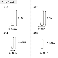 100 Stück Fliegen fischer haken Trocken fliegen binden Langs chaft Bass Barbed Curved Angelhaken Nymphe Streamer Jig Flies Haken