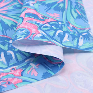 100% полиэстер персиковая кожа цветок лепестки принт для брюк - Product Image 3