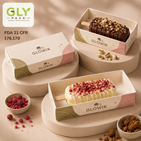 Boîte à dessert en papier alimentaire personnalisée pour les glaces, les cake pops, les chocolats, les bâtonnets glacés, les emballages à emporter pour les pâtisseries