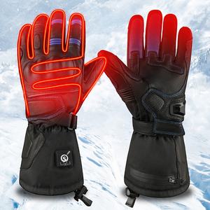 ถุงมือมอเตอร์ไซค์หนังพรีเมียมแบบเต็มนิ้ว สำหรับฤดูหนาว พร้อมระบบทำความร้อนไฟฟ้าแบบชาร์จได้ สำหรับผู้ชายและผู้หญิง - Product Image 1