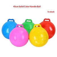 Ballon rebondissant gonflable élastique épaissi avec poignée pour enfants, jouet de saut pour la maternelle, design corne de mouton, intégration sensorielle