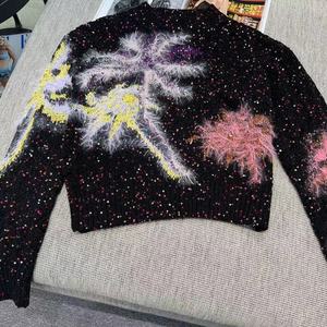 <span class=keywords><strong>Maglione</strong></span> Invernale con <span class=keywords><strong>Piume</strong></span> e Nappe, Top a Maniche Lunghe alla Moda, <span class=keywords><strong>Maglione</strong></span> da Donna con Scollo Rotondo e Decorazioni in Paillettes - Product Image 4