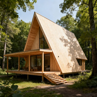 Cabane en rondins de luxe en bois Forest Villa Kit de maison en bois pour station familiale
