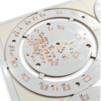 Circuit imprimé LED circulaire simple face FR4, carte de circuit imprimé LED circulaire à masque blanc, PCB annulaire creux pour éclairage LED annulaire