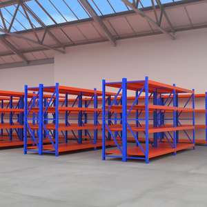 מדפי מתכת קלים 4 שכבות מדף אחסון מדפי משטחים מדפי מוסך יחידות אחסון מפלדה מדפים מדפי מחסן - Product Image 2