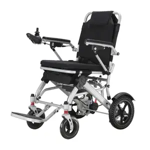 Sedia a rotelle elettrica leggera in lega di alluminio per disabili