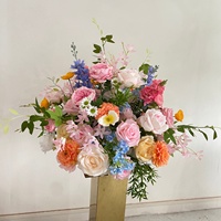 Kunstzijde bloemen realistische bloemenbal tafeldecoratie bruiloft dankdag vaas bloemstuk voor feest banket
