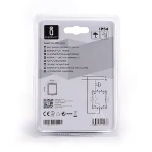 สวิตช์กริ่งประตูแบบติดตั้งบนพื้นผิว สีเทา ติดตั้งง่าย เหมาะสำหรับบ้านและสำนักงาน ใช้สำหรับเปิดใช้งาน - Product Image 3