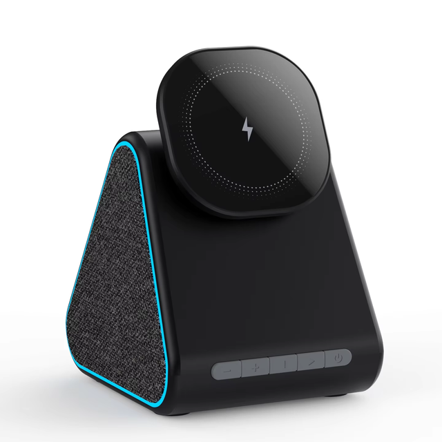 Wireless Charging Bluetooth Speakers with HiFi Stereo 3D Surround Sound Subwoofer DSP Audio Compact Touch Control Music Speakers