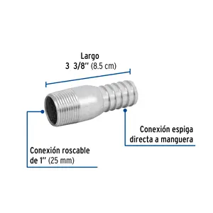 Capezzolo d'acciaio galvanizzato padrone con le 200 unità 1 'tipo di bottiglia, Foset - Product Image 2