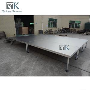 Escenario de Plataforma Desmontable con Cuatro Patas, Estructura de Aluminio Estable y Firme - Product Image 2