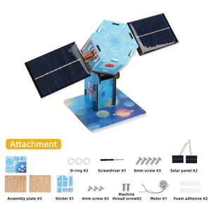 Modèle spatial de petit satellite solaire rotatif, kit de fabrication scientifique et technologique aérospatiale, matériel artisanal, aides pédagogiques CE/CPC/EN71 - Product Image 2